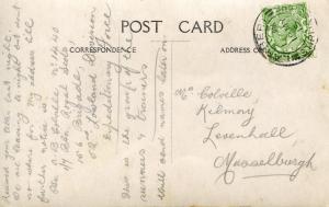 Back of Postcard #2: handwritten note to his mother