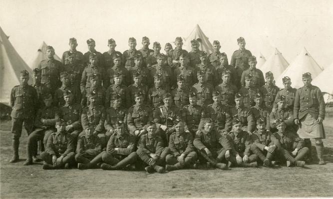 Postcard of the Musselburgh Company, 1/7th Royal Scots