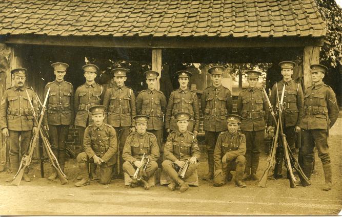 A postcard showing Royal Engineers from the First World War (click to enlarge)