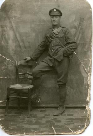 Pte John Fleming at Noeux-Les-Mines in 1917