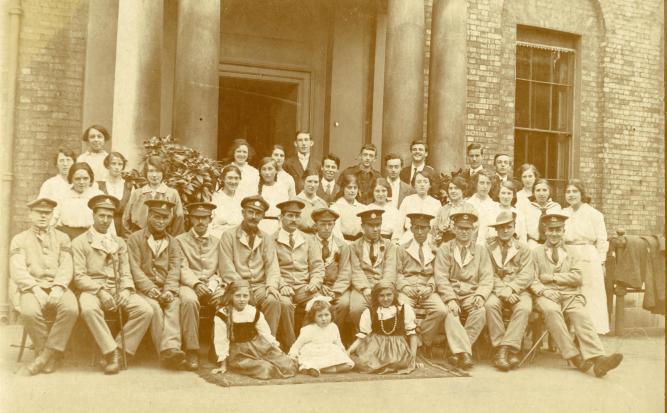 "With best wishes from The Walthamstow Technical Senior Scholars Society" - July 15, 1916