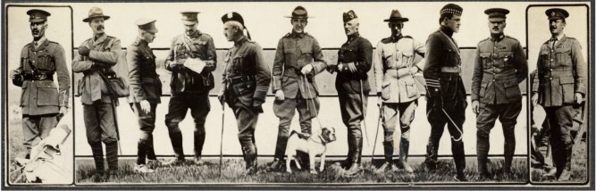 Officers, left to right: Lieutenant Colonel H. A. Panet, R.C.H.A., Kingston; Lieutenant Potts, Calgary; Major G. Kermis-Betty; Lieutenant Colonel Burstall; Major Loomis, 5th Royal Highlanders; Lieutenant Colonel C. D. McPherson, 18th Montreal Rifles; Major Richardson, 78th Highlanders; Lieutenant A. G. Chute; Major E.G. Noseworthy, 5th Royal Highlanders; Sergeant Major F. W. Utton, R.C.R.; Captain T.C. Kilburn, R.C.R. Photographer: J.A. Millar (Source: Special Collections and University Archives, University of Victoria)