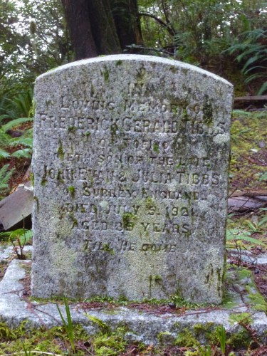 The grave of Frederick Gerald Tibbs, Morpheus Island Cemetery